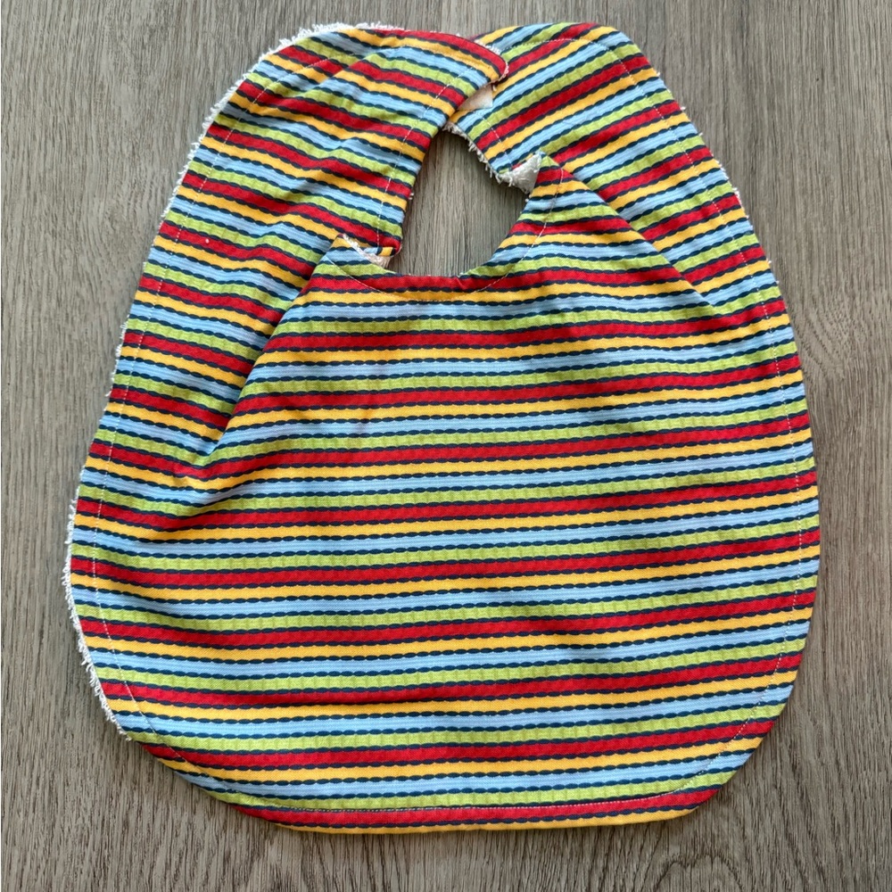 Colorful Striped Baby Bib